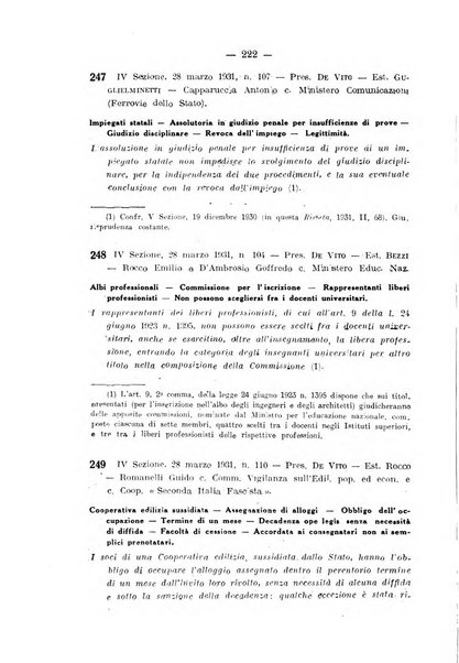 Rivista di diritto pubblico e della pubblica amministrazione in Italia. La giustizia amministrativa raccolta completa di giurisprudenza amministrativa esposta sistematicamente