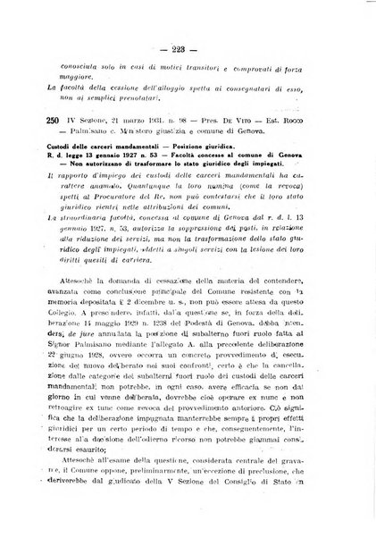 Rivista di diritto pubblico e della pubblica amministrazione in Italia. La giustizia amministrativa raccolta completa di giurisprudenza amministrativa esposta sistematicamente