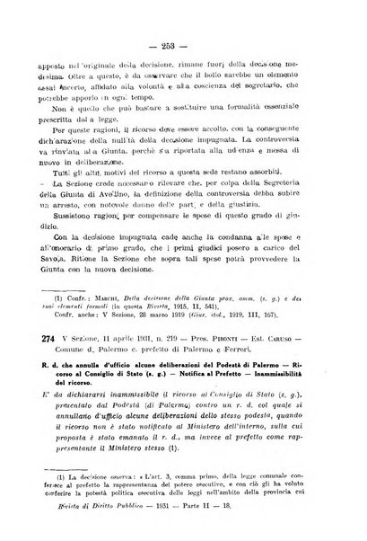 Rivista di diritto pubblico e della pubblica amministrazione in Italia. La giustizia amministrativa raccolta completa di giurisprudenza amministrativa esposta sistematicamente