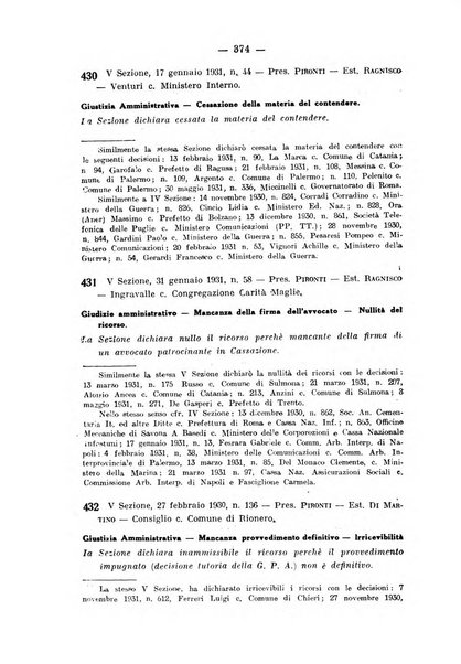 Rivista di diritto pubblico e della pubblica amministrazione in Italia. La giustizia amministrativa raccolta completa di giurisprudenza amministrativa esposta sistematicamente