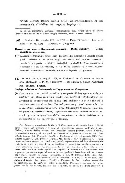 Rivista di diritto pubblico e della pubblica amministrazione in Italia. La giustizia amministrativa raccolta completa di giurisprudenza amministrativa esposta sistematicamente