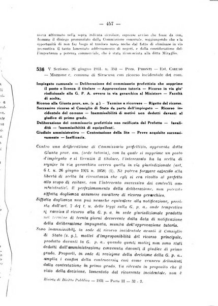 Rivista di diritto pubblico e della pubblica amministrazione in Italia. La giustizia amministrativa raccolta completa di giurisprudenza amministrativa esposta sistematicamente