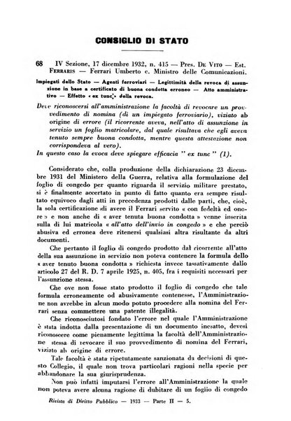 Rivista di diritto pubblico e della pubblica amministrazione in Italia. La giustizia amministrativa raccolta completa di giurisprudenza amministrativa esposta sistematicamente