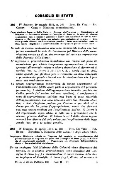 Rivista di diritto pubblico e della pubblica amministrazione in Italia. La giustizia amministrativa raccolta completa di giurisprudenza amministrativa esposta sistematicamente