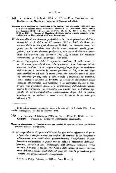 Rivista di diritto pubblico e della pubblica amministrazione in Italia. La giustizia amministrativa raccolta completa di giurisprudenza amministrativa esposta sistematicamente