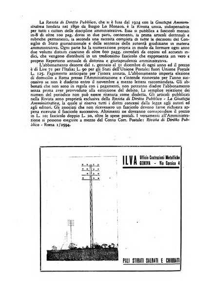 Rivista di diritto pubblico e della pubblica amministrazione in Italia. La giustizia amministrativa raccolta completa di giurisprudenza amministrativa esposta sistematicamente