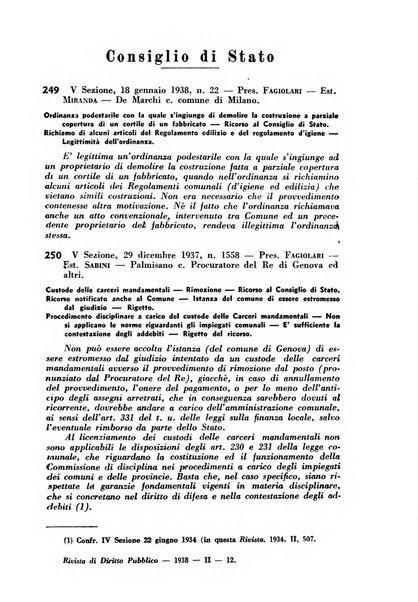 Rivista di diritto pubblico e della pubblica amministrazione in Italia. La giustizia amministrativa raccolta completa di giurisprudenza amministrativa esposta sistematicamente