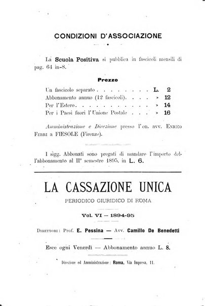 La scuola positiva nella giurisprudenza penale