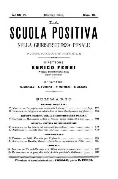 La scuola positiva nella giurisprudenza penale