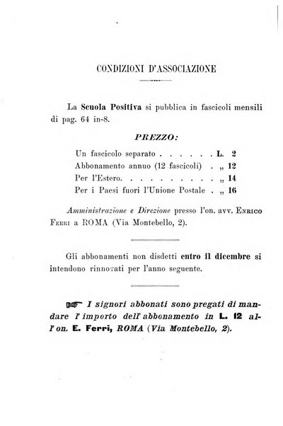 La scuola positiva nella giurisprudenza penale