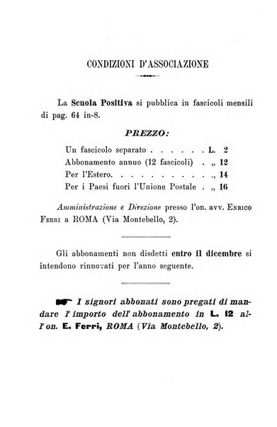 La scuola positiva nella giurisprudenza penale