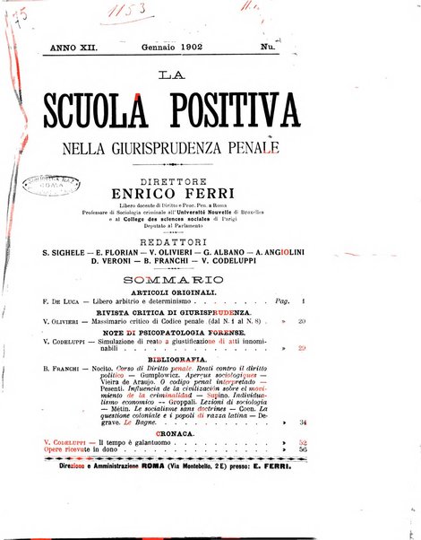 La scuola positiva nella giurisprudenza penale