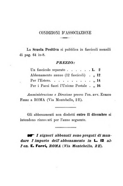 La scuola positiva nella giurisprudenza penale