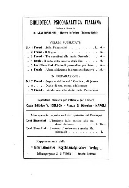 Archivio generale di neurologia, psichiatria e psicoanalisi