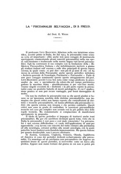 Archivio generale di neurologia, psichiatria e psicoanalisi