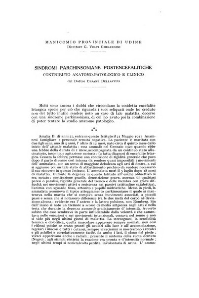 Archivio generale di neurologia, psichiatria e psicoanalisi