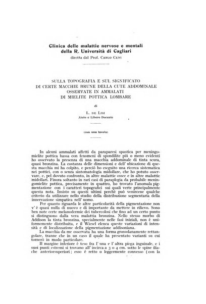 Archivio generale di neurologia, psichiatria e psicoanalisi