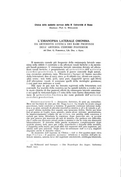 Archivio generale di neurologia, psichiatria e psicoanalisi