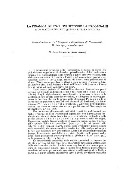 Archivio generale di neurologia, psichiatria e psicoanalisi