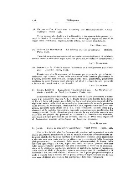 Archivio generale di neurologia, psichiatria e psicoanalisi