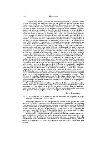 Archivio generale di neurologia, psichiatria e psicoanalisi