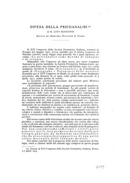 Archivio generale di neurologia, psichiatria e psicoanalisi