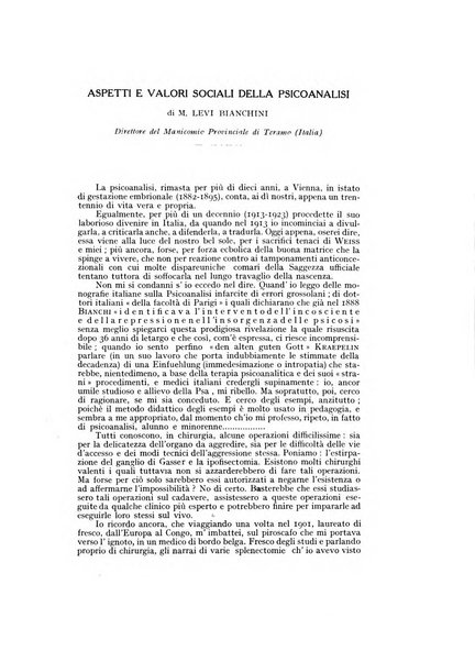 Archivio generale di neurologia, psichiatria e psicoanalisi