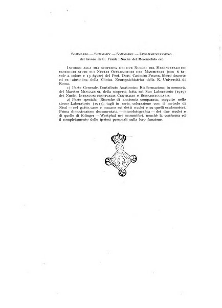 Archivio generale di neurologia, psichiatria e psicoanalisi