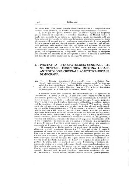 Archivio generale di neurologia, psichiatria e psicoanalisi