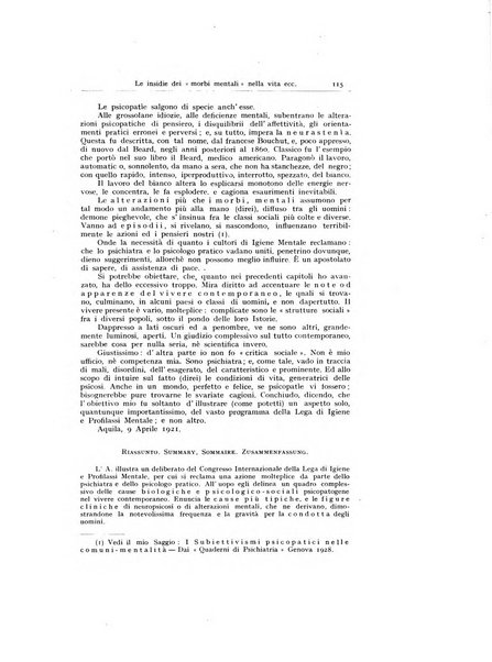 Archivio generale di neurologia, psichiatria e psicoanalisi