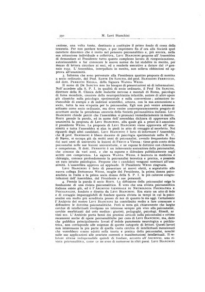 Archivio generale di neurologia, psichiatria e psicoanalisi