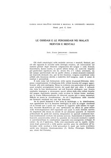 Archivio generale di neurologia, psichiatria e psicoanalisi