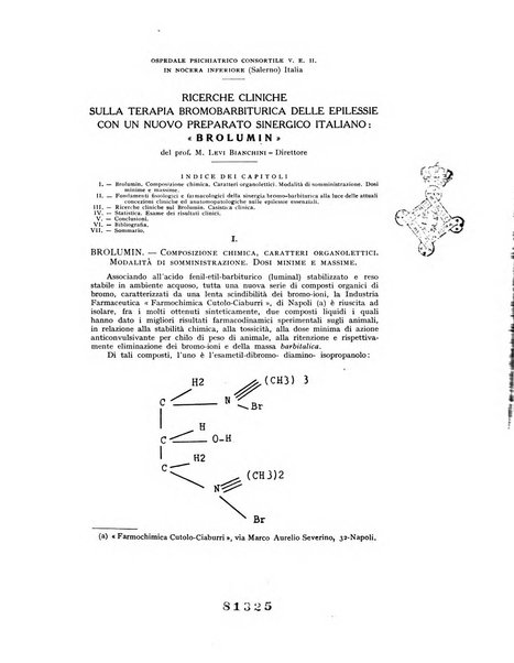 Archivio generale di neurologia, psichiatria e psicoanalisi