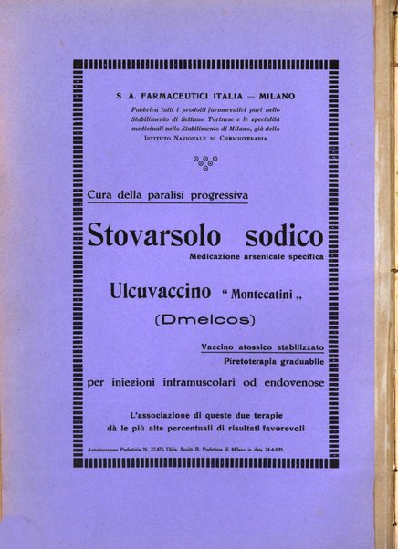 Archivio generale di neurologia, psichiatria e psicoanalisi