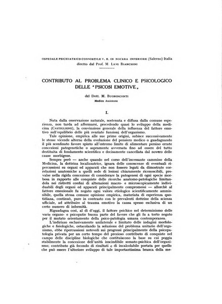 Archivio generale di neurologia, psichiatria e psicoanalisi