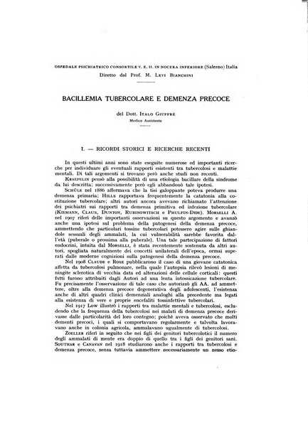 Archivio generale di neurologia, psichiatria e psicoanalisi