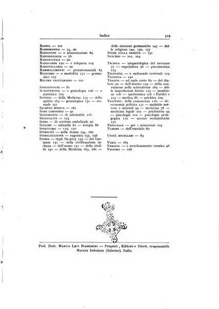 Archivio generale di neurologia, psichiatria e psicoanalisi