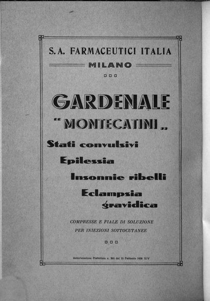 Archivio generale di neurologia, psichiatria e psicoanalisi