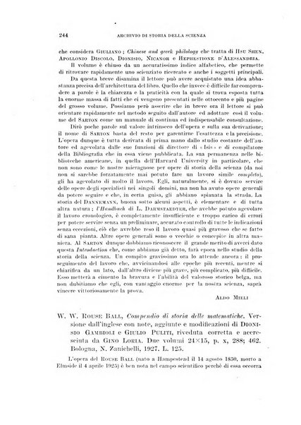 Archivio di storia della scienza