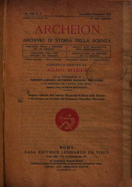 Archivio di storia della scienza