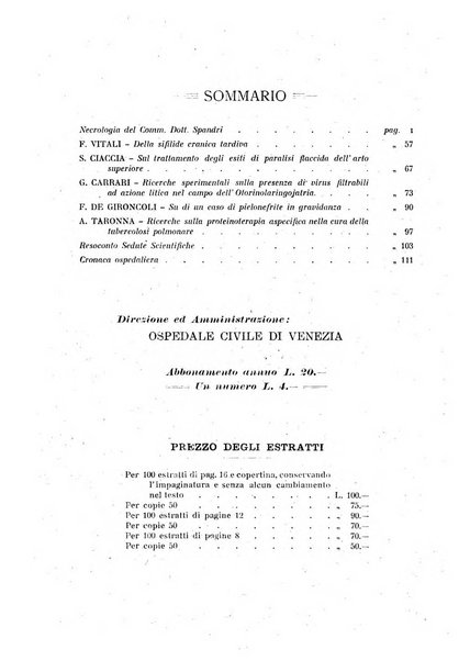 Giornale medico dell'Ospedale civile di Venezia