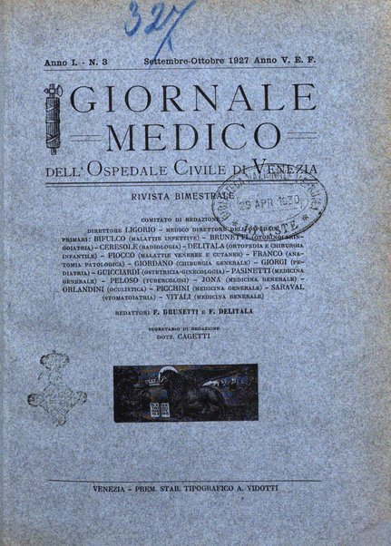 Giornale medico dell'Ospedale civile di Venezia