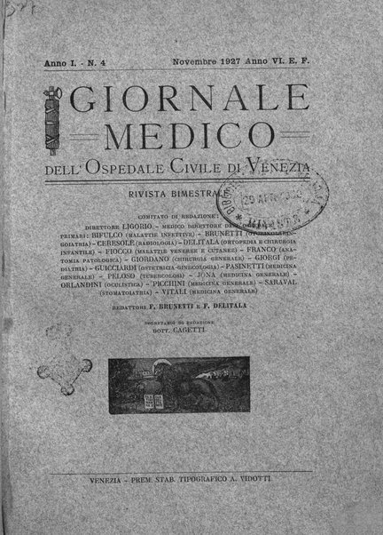 Giornale medico dell'Ospedale civile di Venezia