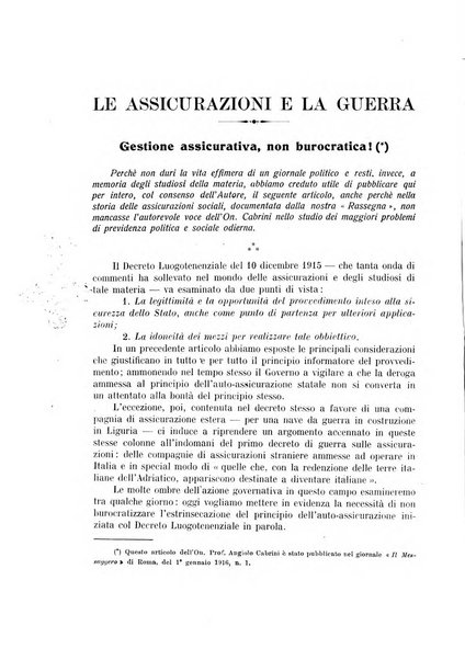 Rassegna di assicurazioni e previdenza sociale bollettino mensile della Cassa nazionale d'assicurazione per gli infortuni degli operai sul lavoro