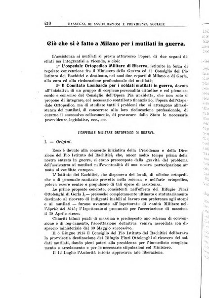 Rassegna di assicurazioni e previdenza sociale bollettino mensile della Cassa nazionale d'assicurazione per gli infortuni degli operai sul lavoro