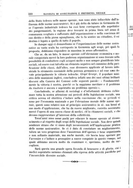 Rassegna di assicurazioni e previdenza sociale bollettino mensile della Cassa nazionale d'assicurazione per gli infortuni degli operai sul lavoro