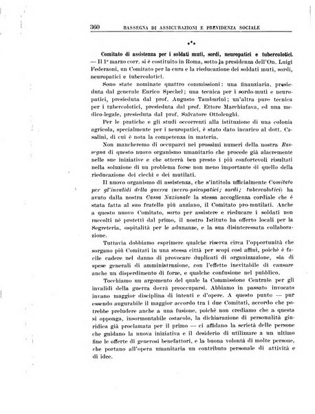 Rassegna di assicurazioni e previdenza sociale bollettino mensile della Cassa nazionale d'assicurazione per gli infortuni degli operai sul lavoro