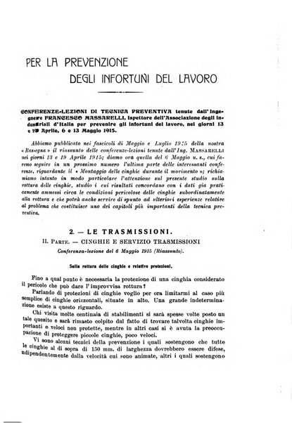 Rassegna di assicurazioni e previdenza sociale bollettino mensile della Cassa nazionale d'assicurazione per gli infortuni degli operai sul lavoro