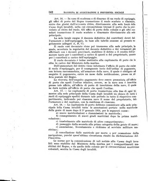 Rassegna di assicurazioni e previdenza sociale bollettino mensile della Cassa nazionale d'assicurazione per gli infortuni degli operai sul lavoro