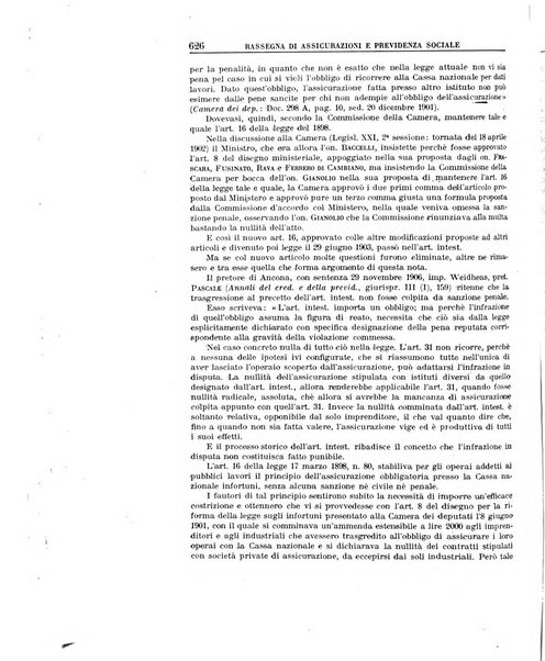 Rassegna di assicurazioni e previdenza sociale bollettino mensile della Cassa nazionale d'assicurazione per gli infortuni degli operai sul lavoro